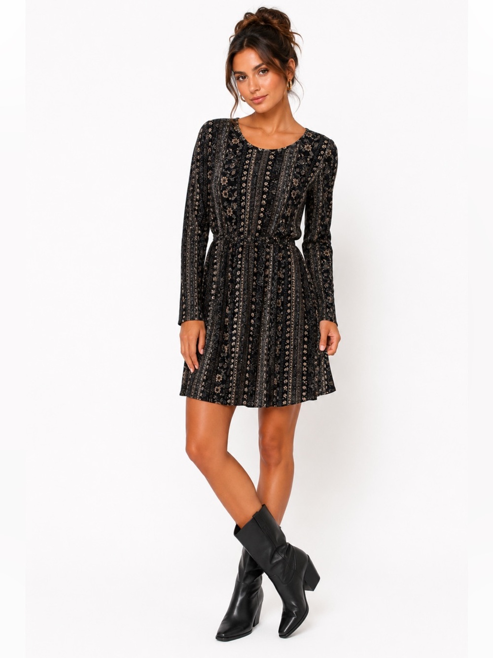 Charming Charlie Floral Striped Dress